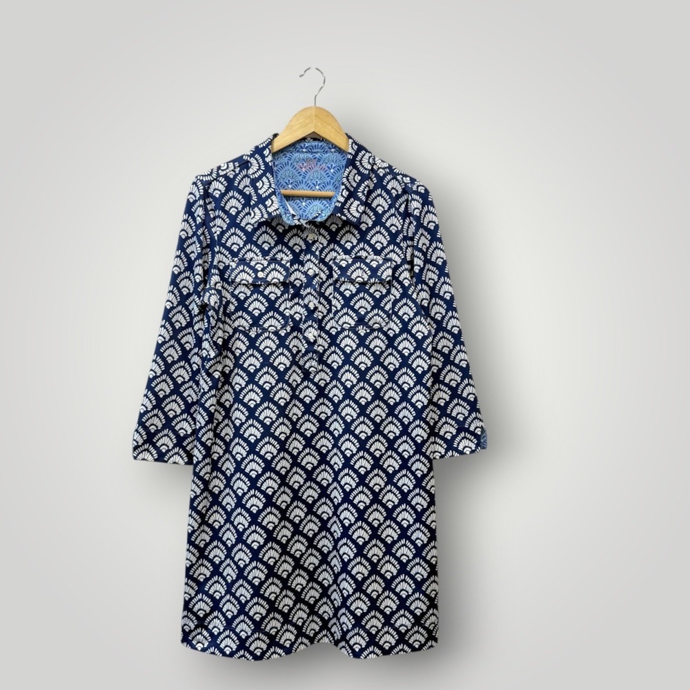 Vineyard Vines Sankaty MARGO Shirt Dress Blue  Size S L